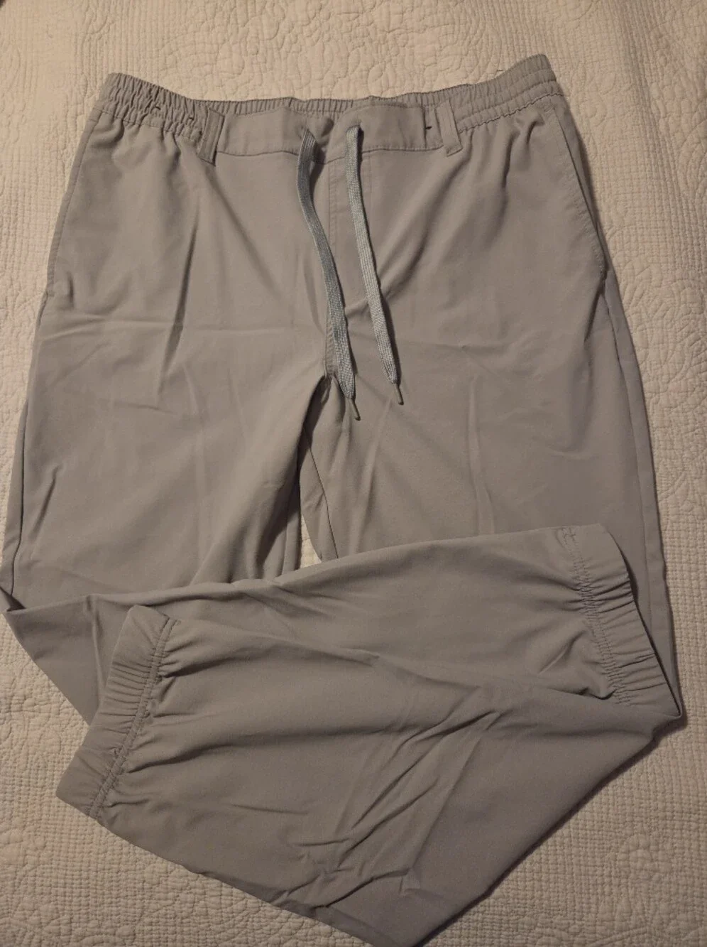 Men's Light Gray Golfing Jogger with Drawstring Waist